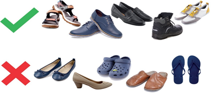 Welke schoenen zijn geschikt tijdens opname in het ziekenhuis