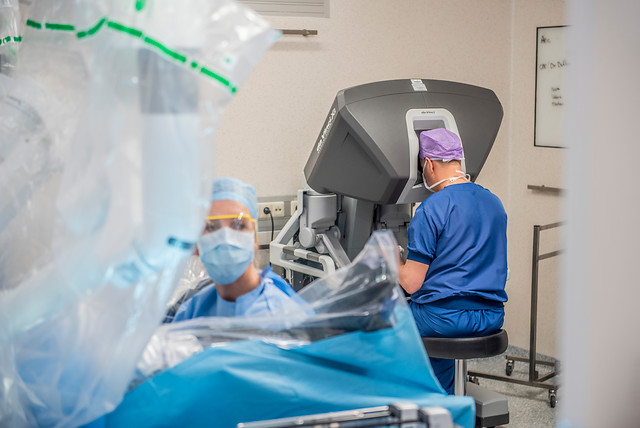Operatie met een Da Vinci Robot.