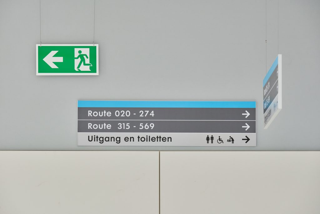 In het ziekenhuis werken we met routenummers per afdeling.